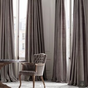 Restoration Hardware Thai Tonal Silk Stripe Drapery 83"x50" 2 panels
